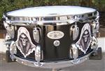 14x5.5 Grimm Reaper Black Lacquered 20Ply Snare Drum